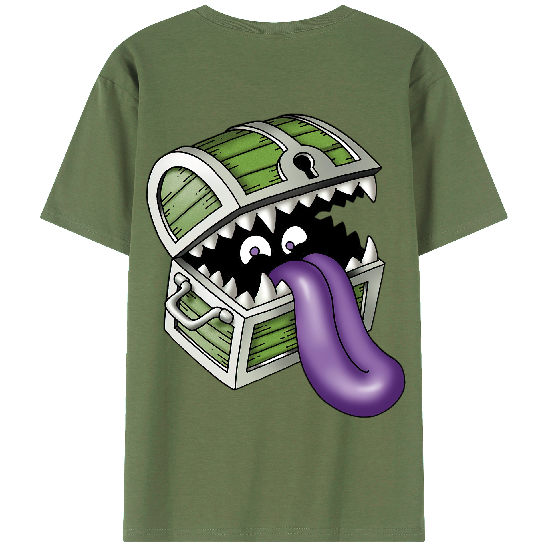 （画像用） ドラゴンクエスト Doragon Kuesuto Dragon Quest 綿100％ メンズ半袖Tシャツ（バックプリント） 通気性